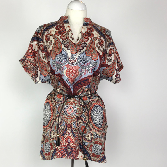 Brooks Brothers Women's Silk Paisley Blouse Size 8 - Picture 5 of 8